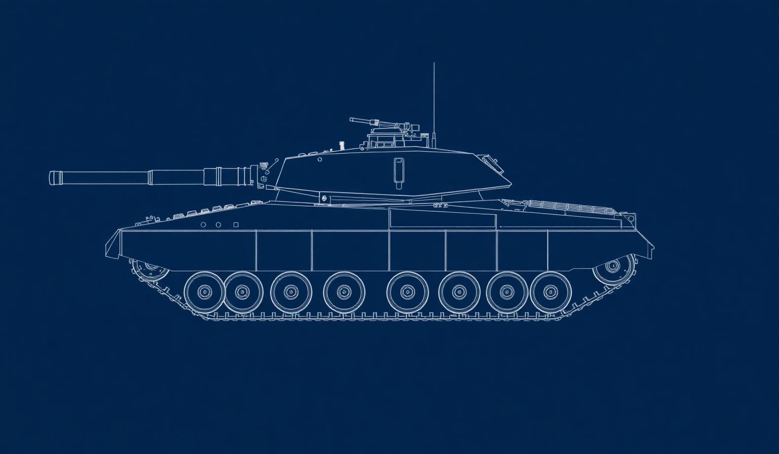 M1 Abrams tank technical blueprint