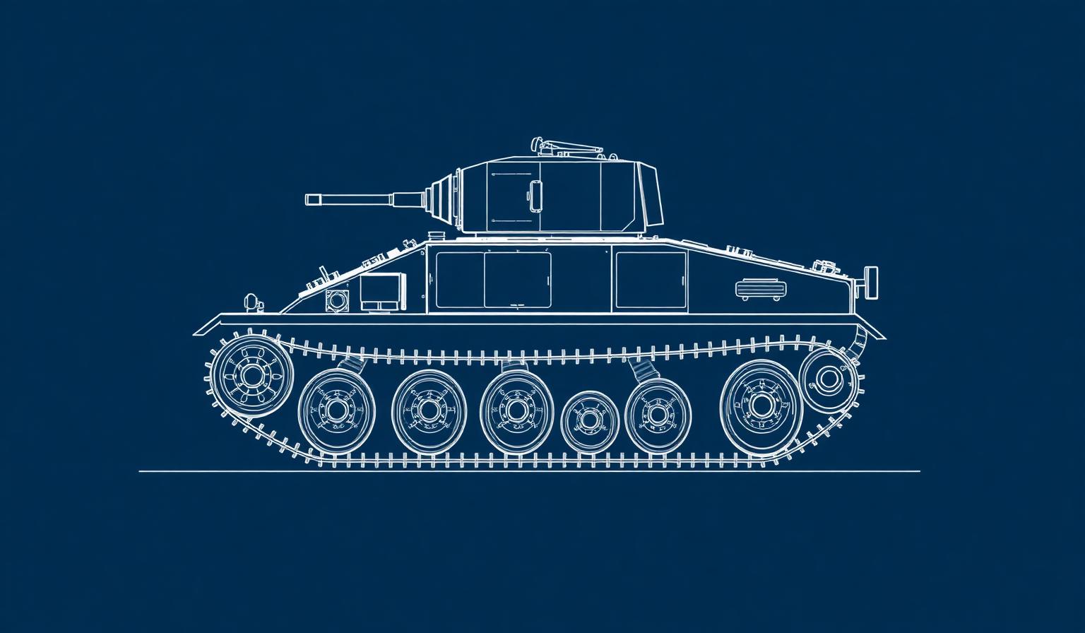 Renault FT tank technical blueprint