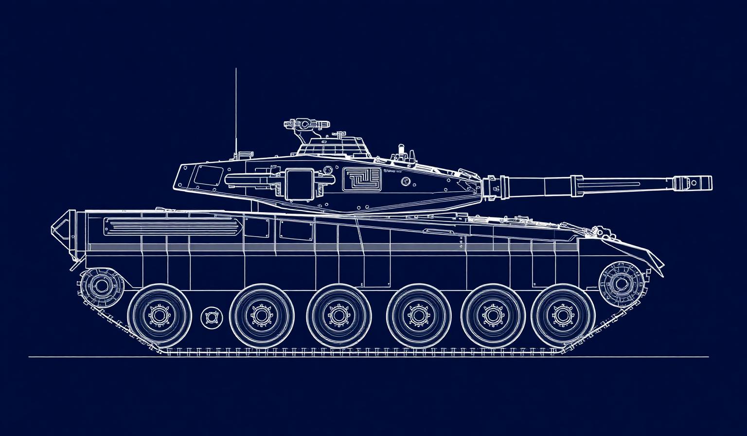 T-14 Armata tank technical blueprint