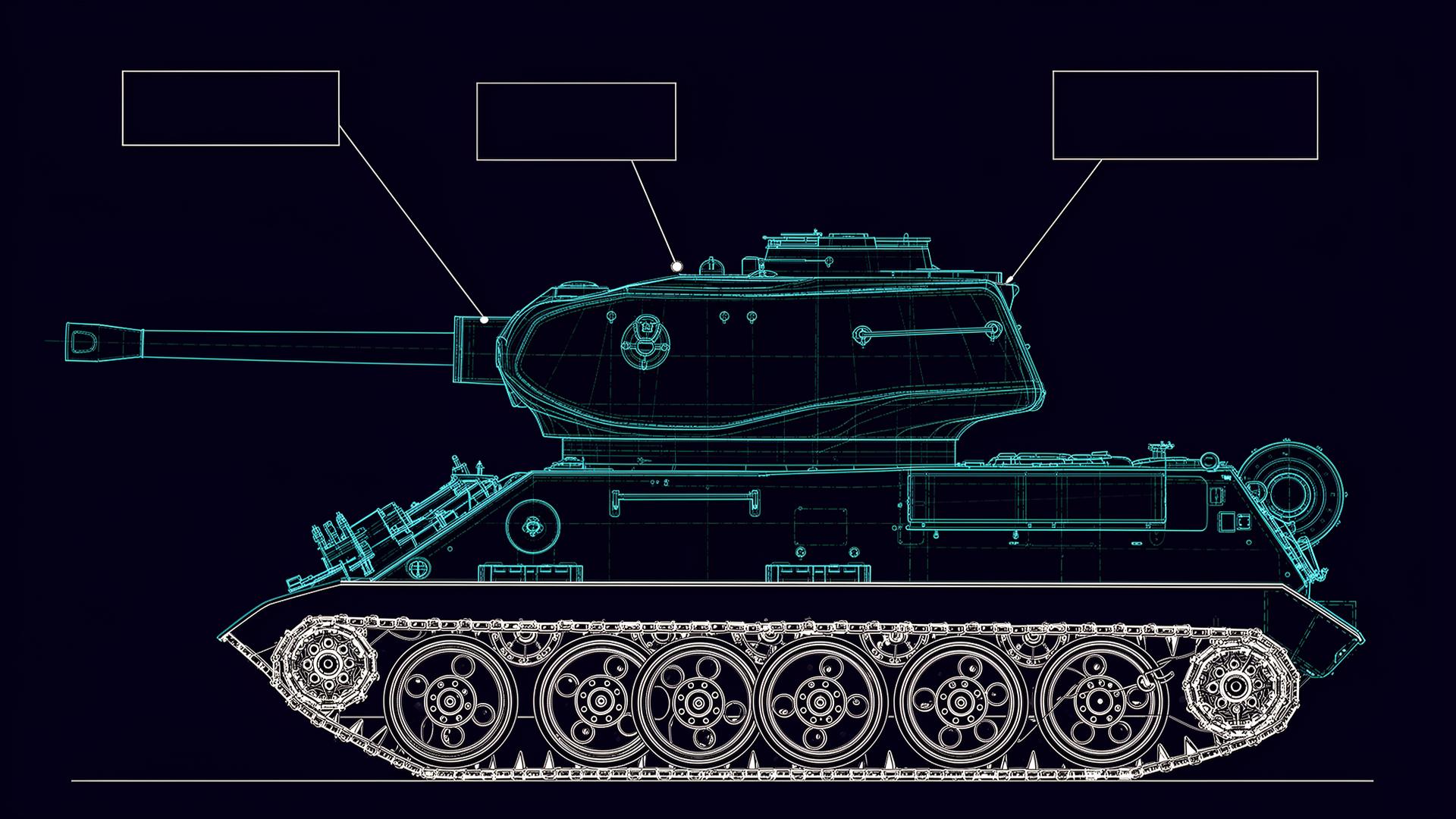 T-34/85 teknik blueprint